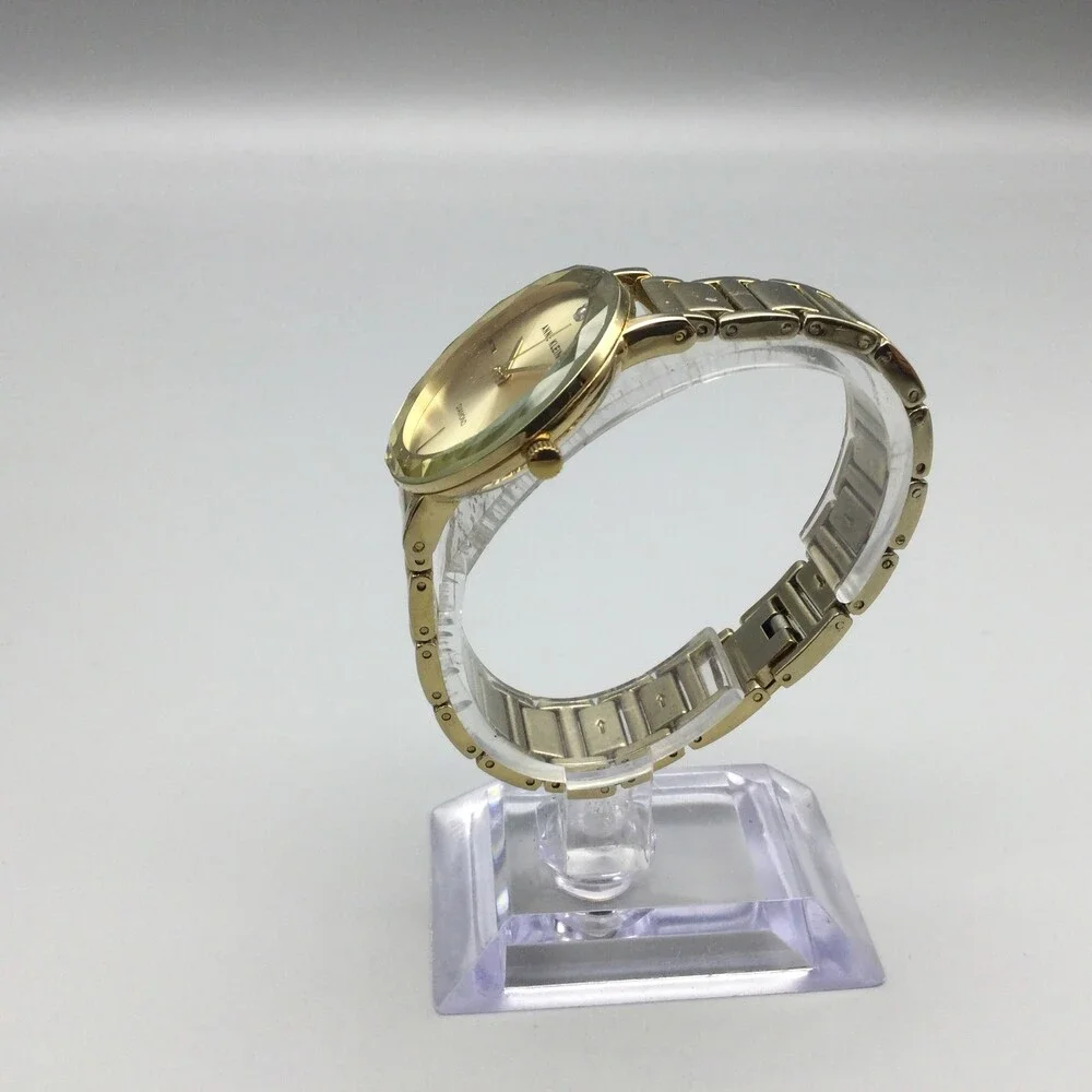Anne Klein Diamond Accent Womens Watch 32mm Gold Tone AK/1328 New Battery 6.25